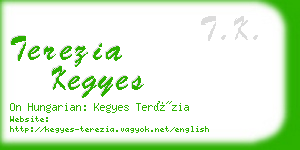 terezia kegyes business card